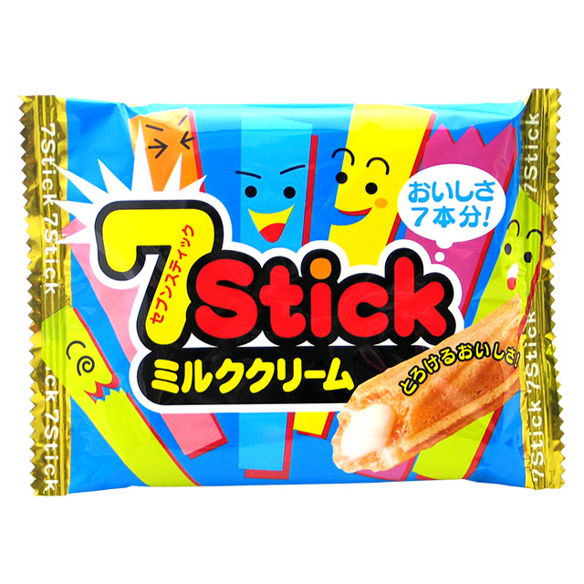 やおきん セブンスティックミルククリーム 12入 駄菓子 昔懐かしい駄菓子 うえだがしドットコム は駄菓子の通販問屋です