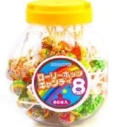 やおきん ローリーポップキャンディー 80本 駄菓子キャンデー 飴 あめ キャンディー うえだがしドットコム は駄菓子の通販問屋です